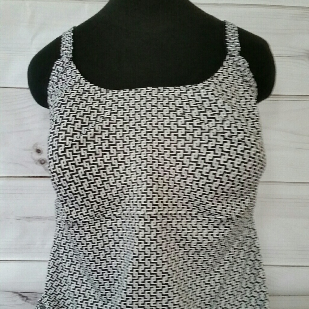 Lands'End Underwired Scoopneck Tankini Top